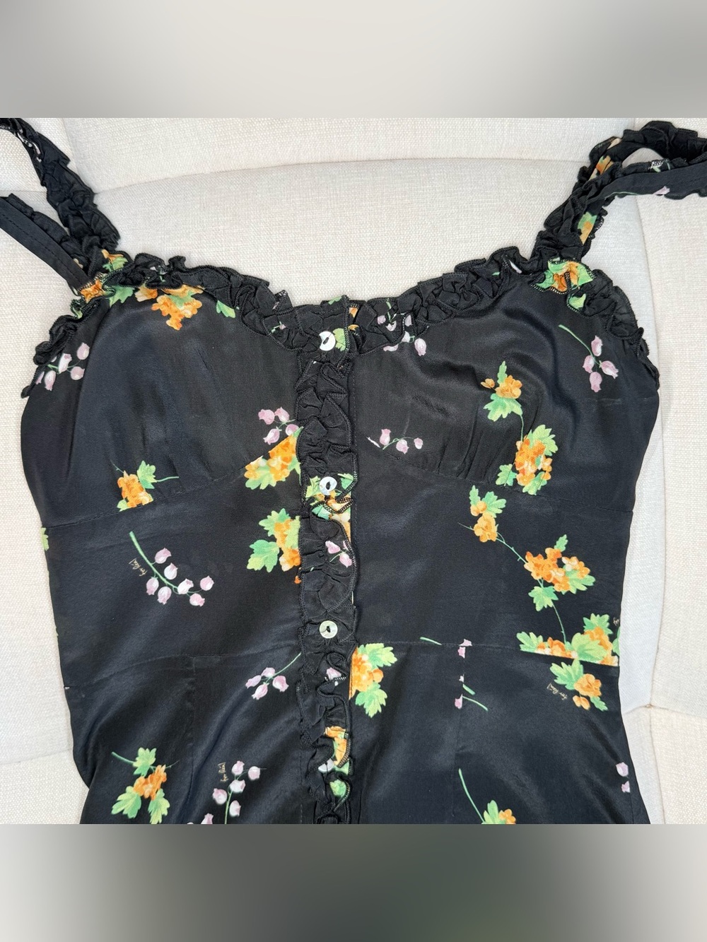 Realisation Par Julia Mini Dress in Blossom Floral Silk XS - Picture 12 of 13